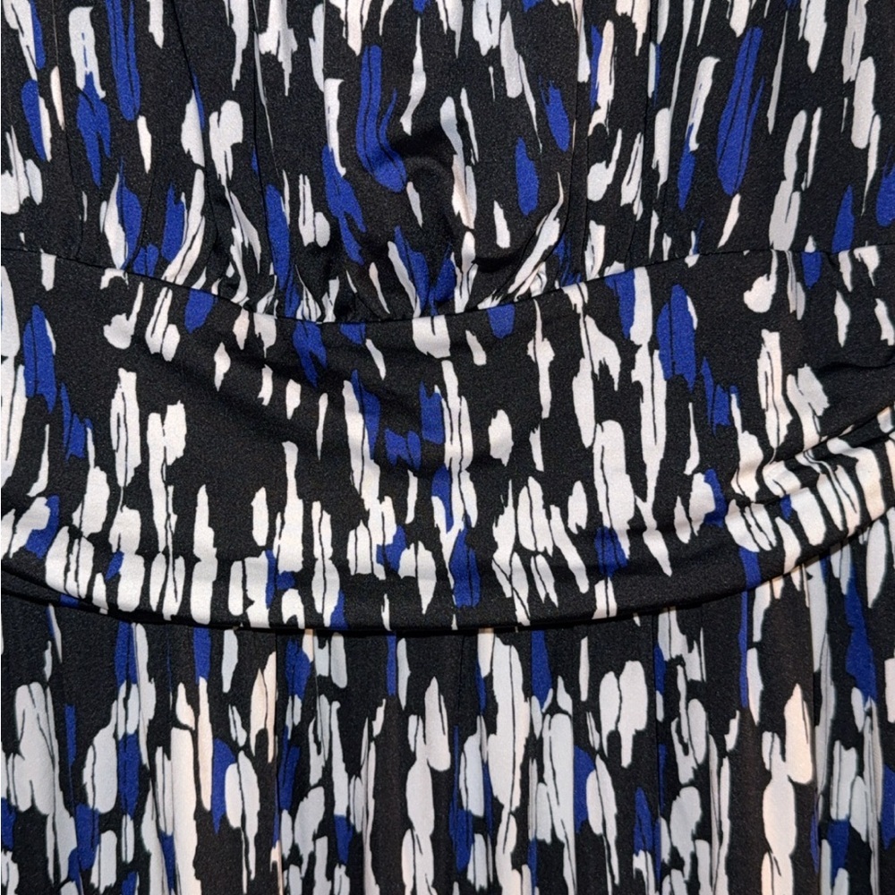AB Studio Black and Blue Abstract Maxi Dress - Picture 3 of 3